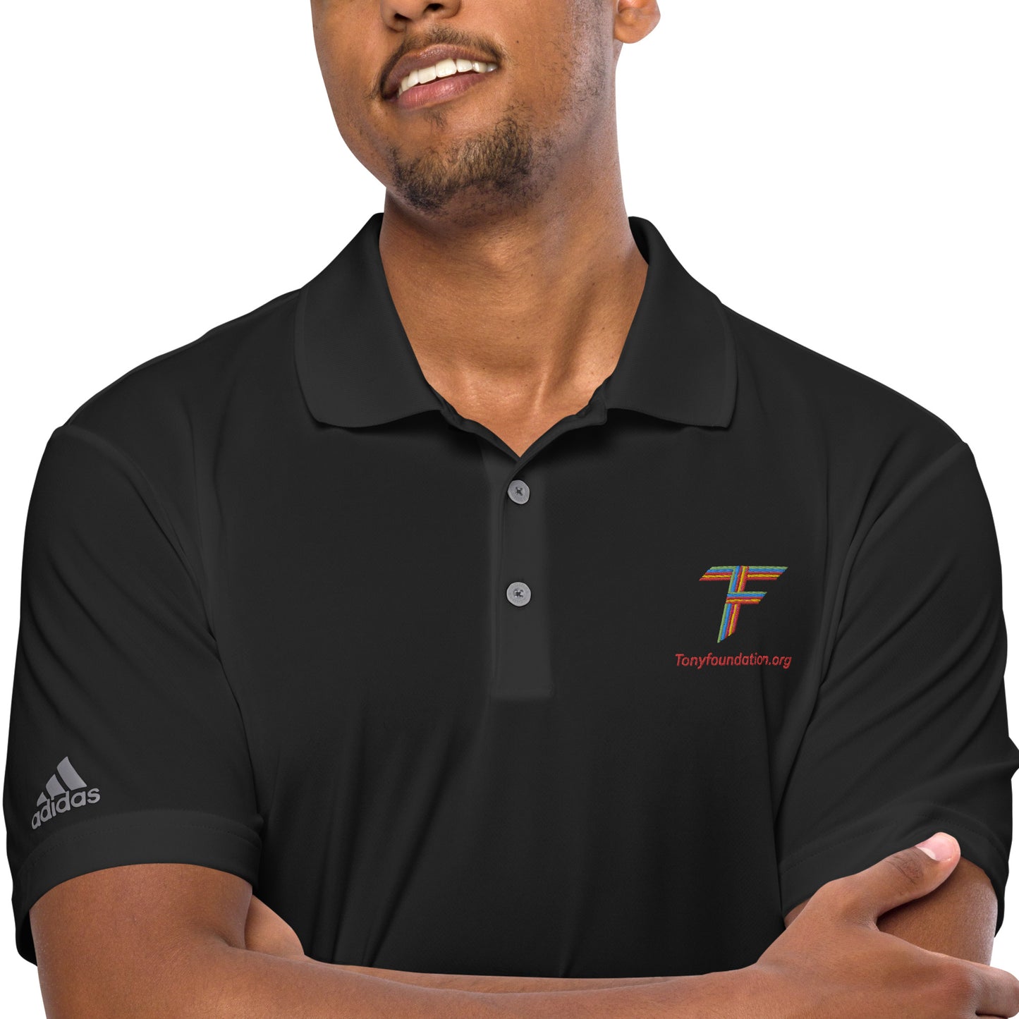 TF logo adidas performance polo shirt