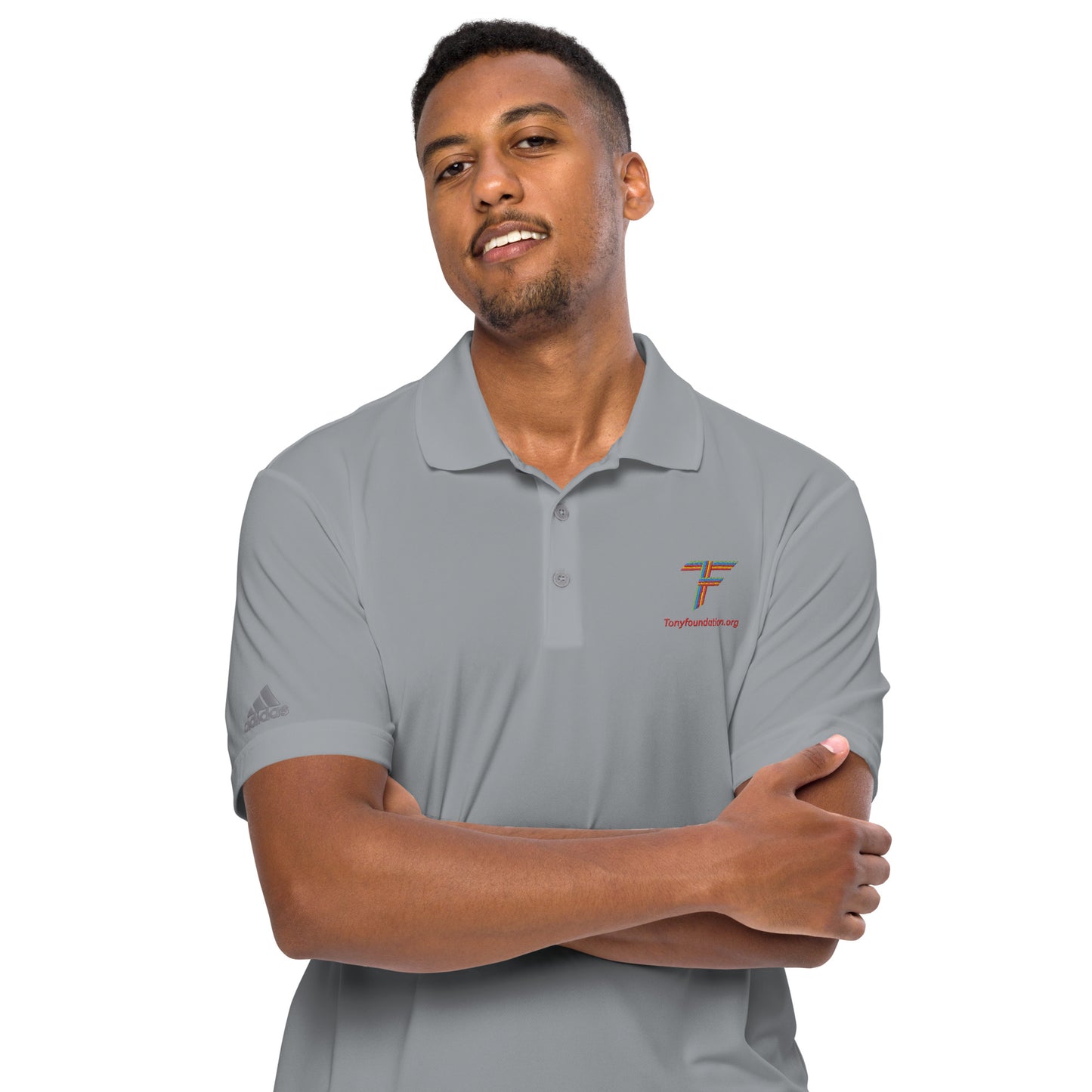 TF logo adidas performance polo shirt