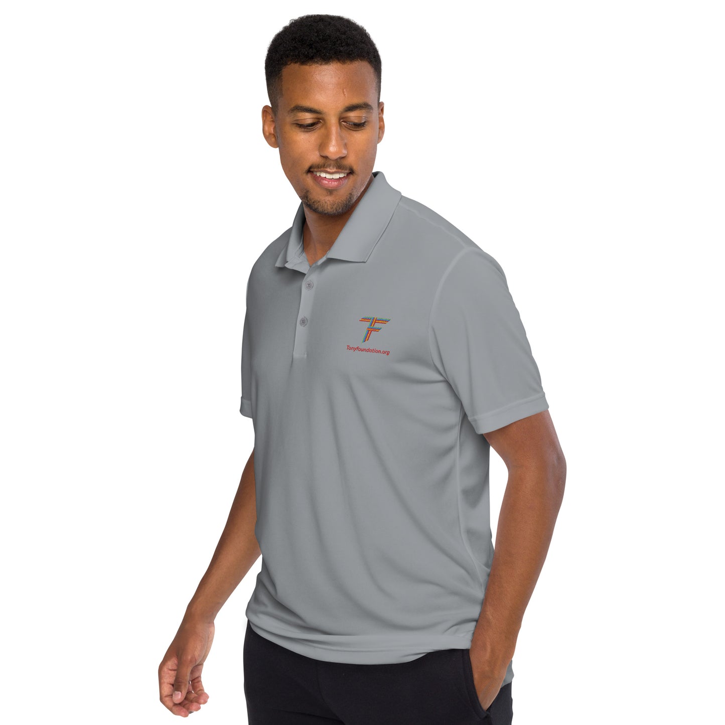 TF logo adidas performance polo shirt