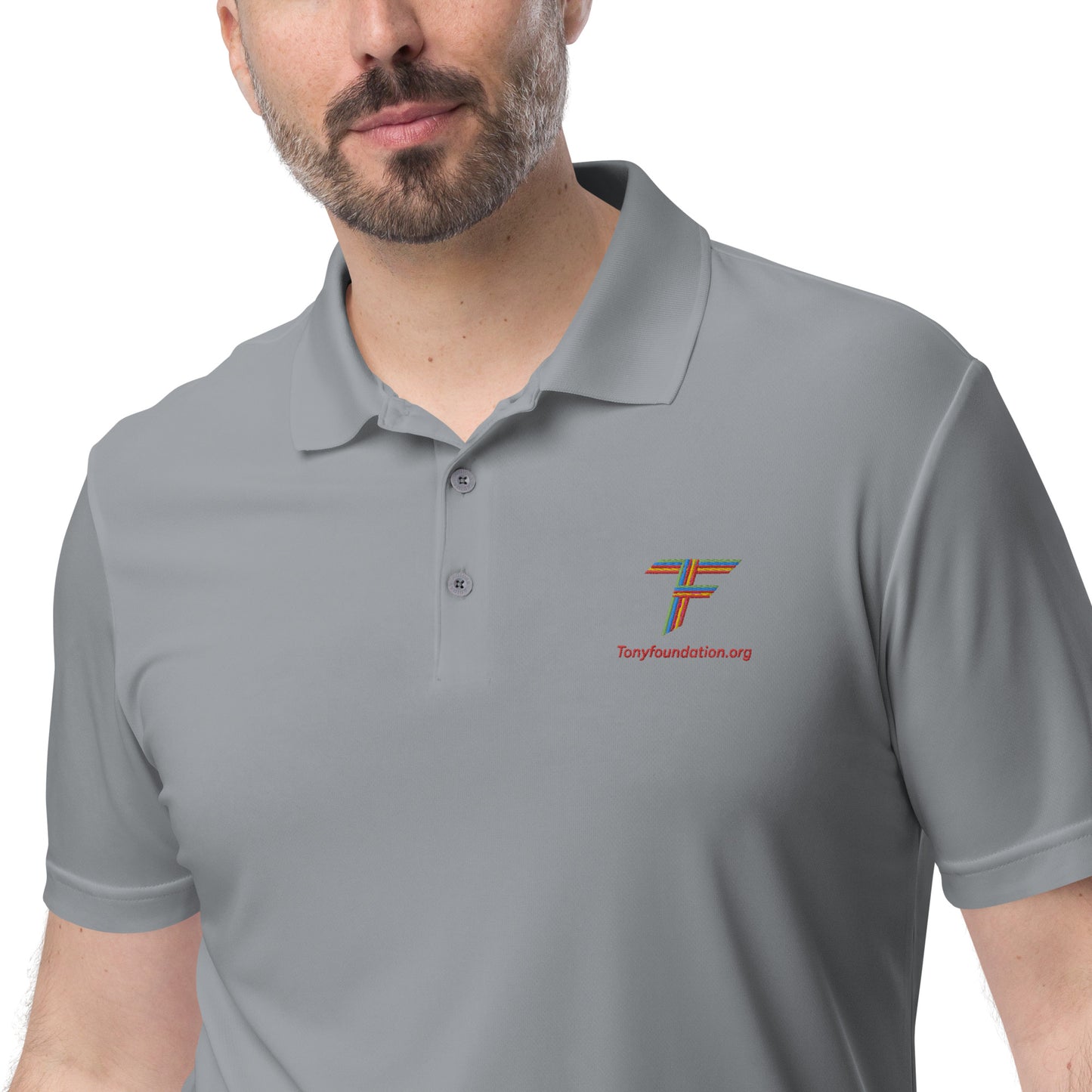 TF logo adidas performance polo shirt