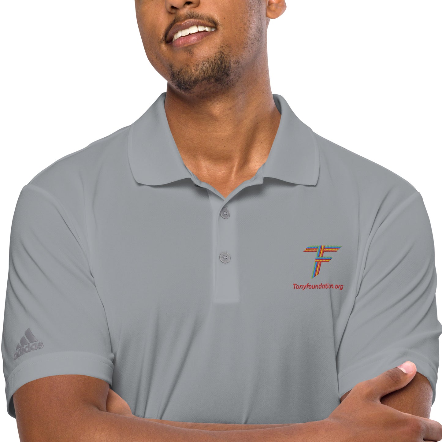 TF logo adidas performance polo shirt