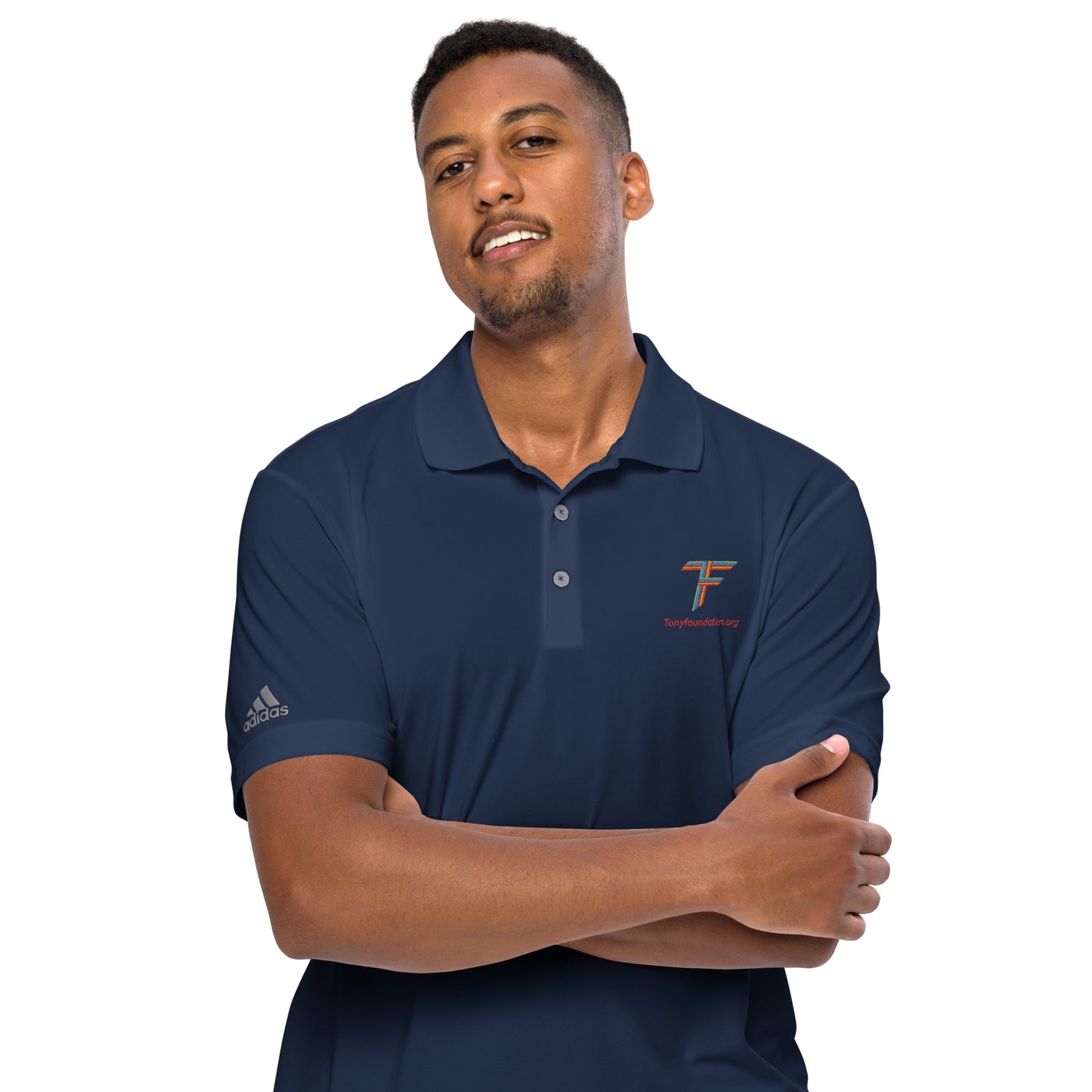 TF logo adidas performance polo shirt