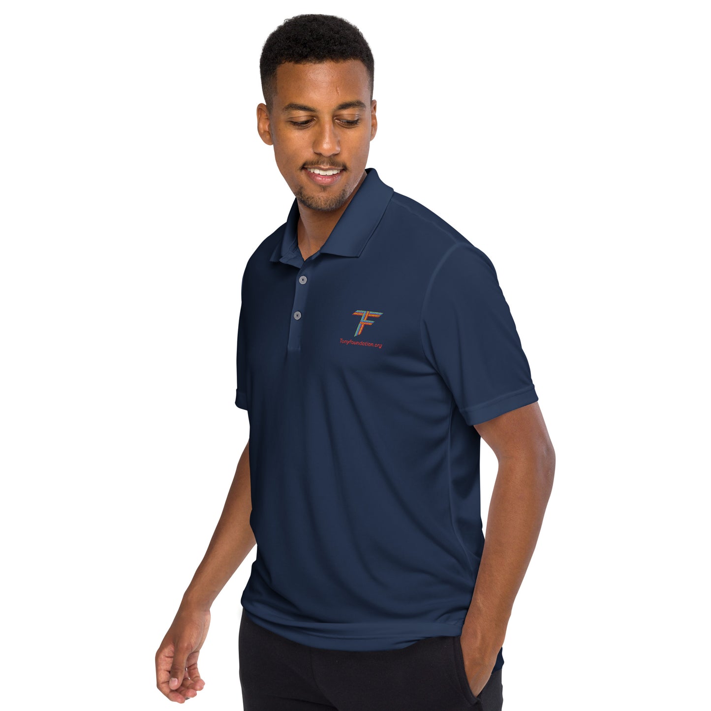 TF logo adidas performance polo shirt