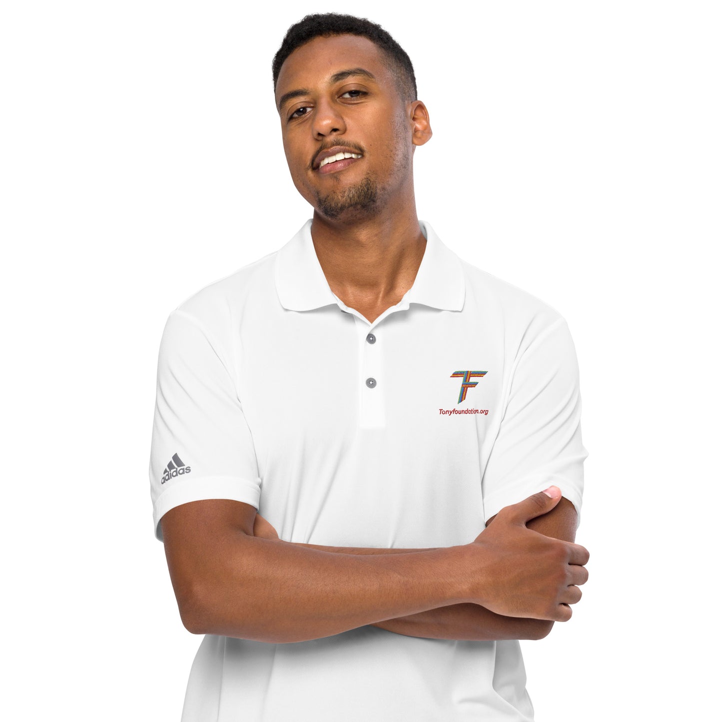 TF logo adidas performance polo shirt