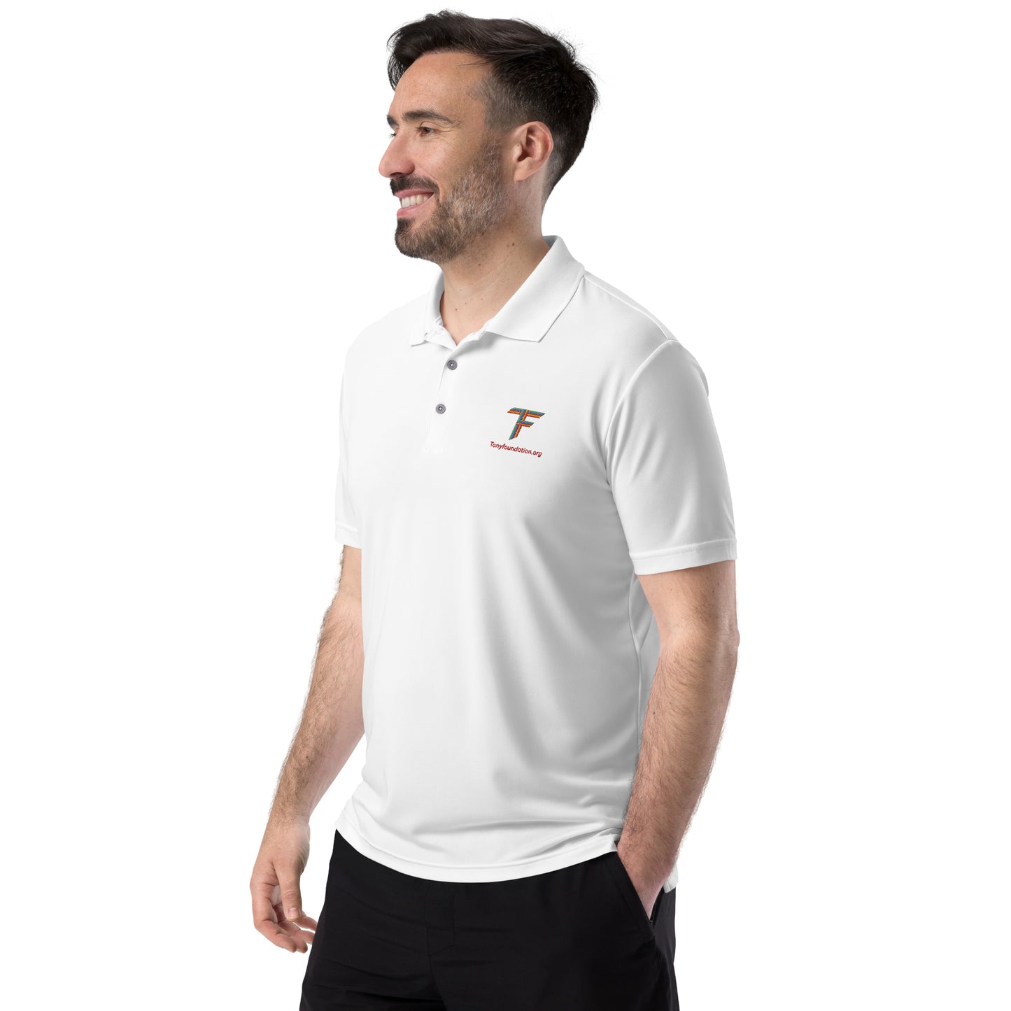 TF logo adidas performance polo shirt