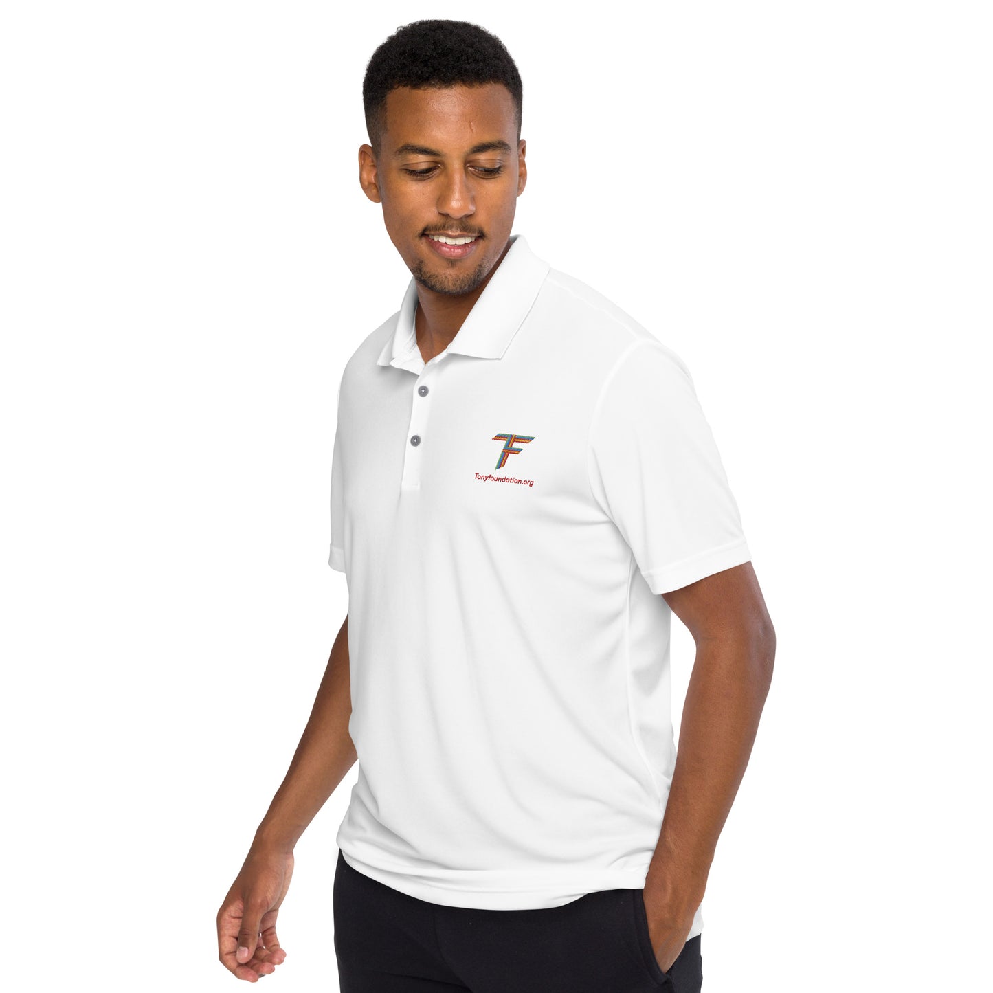 TF logo adidas performance polo shirt