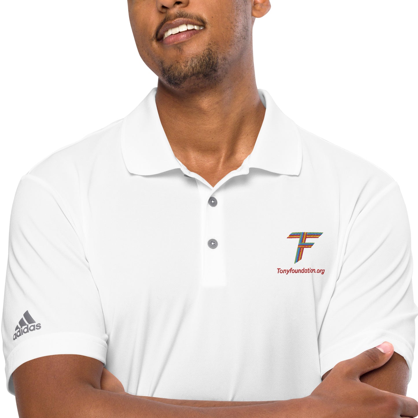 TF logo adidas performance polo shirt