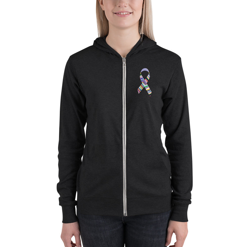 Unisex lightweight zip hoodie