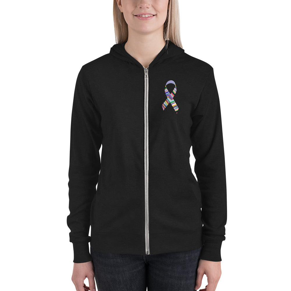 Unisex lightweight zip hoodie