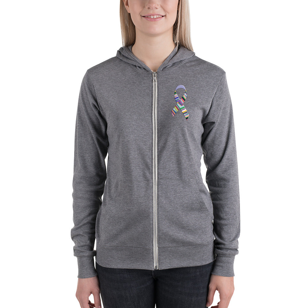 Unisex lightweight zip hoodie