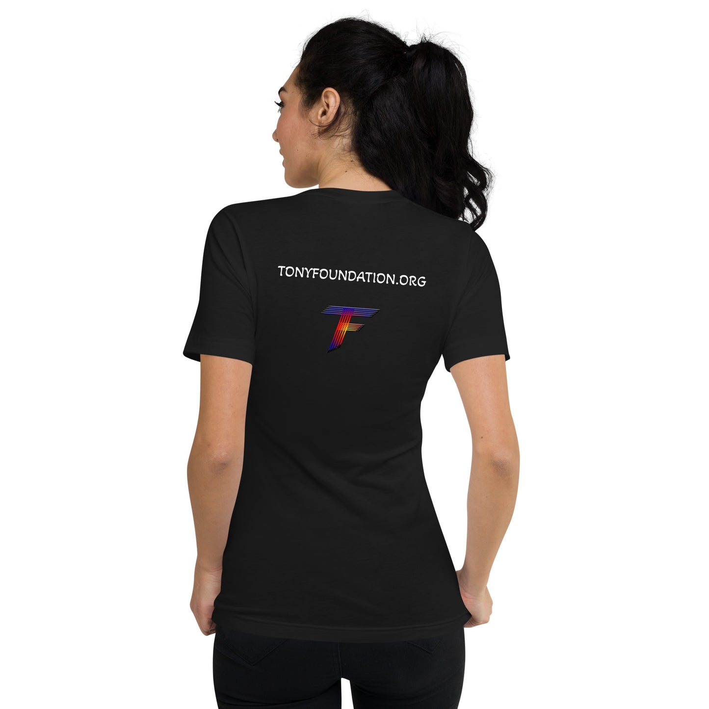 Unisex Short Sleeve V-Neck T-Shirt- 8 Ball