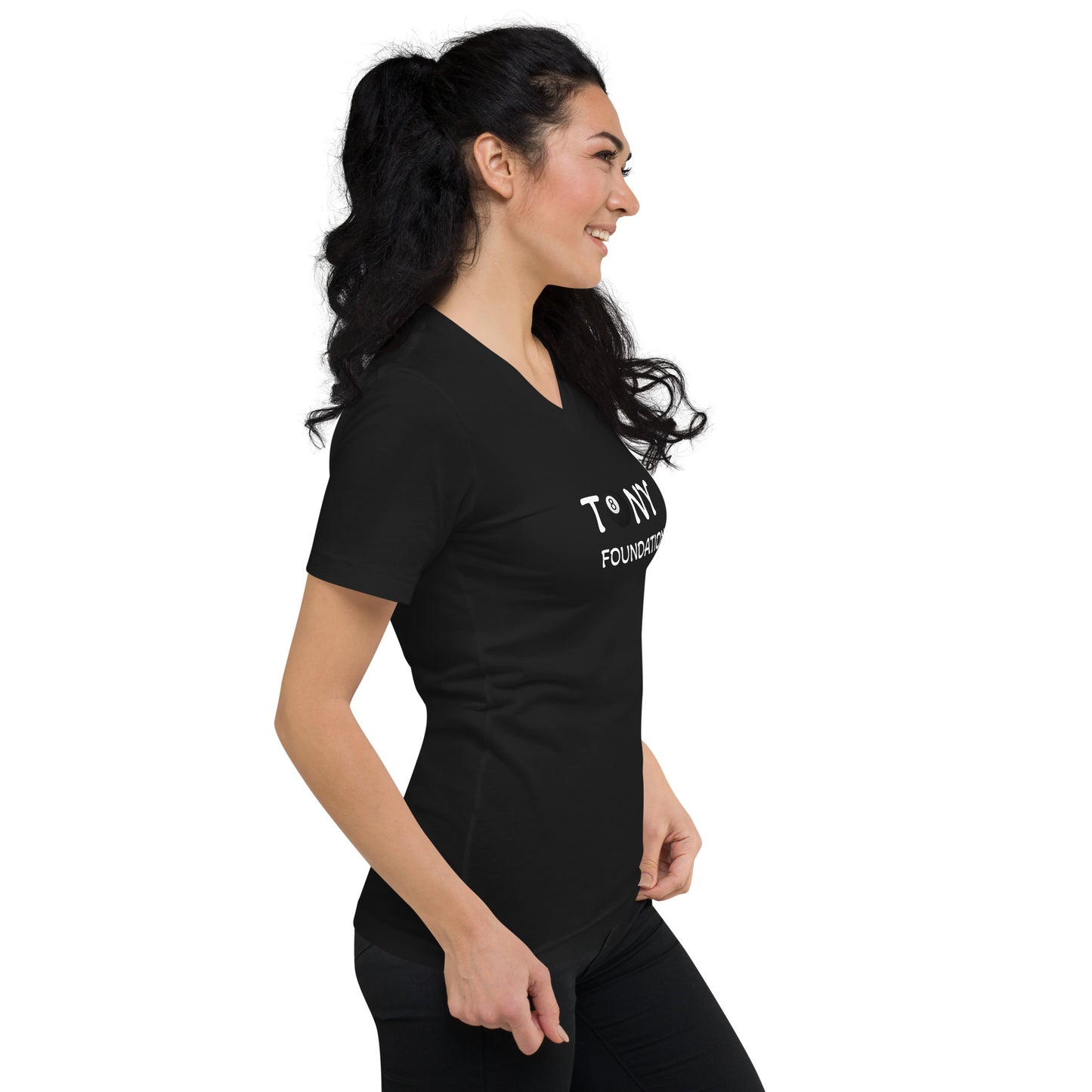Unisex Short Sleeve V-Neck T-Shirt- 8 Ball
