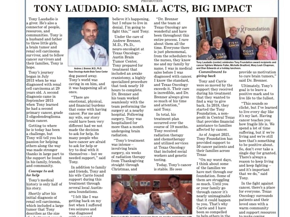 Austin Statesman: Tony- Small Acts, Big Impact