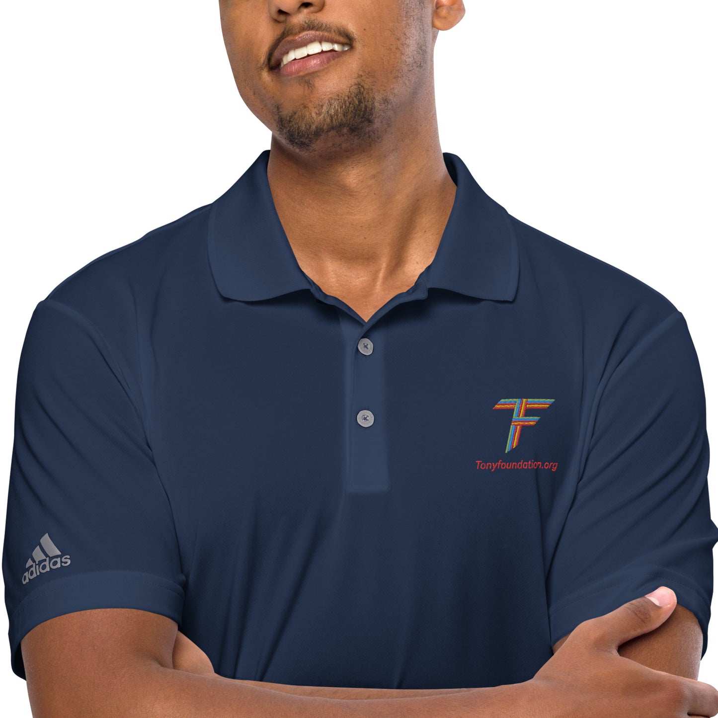 TF logo adidas performance polo shirt